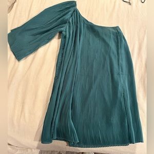 Short teal cocktail dress